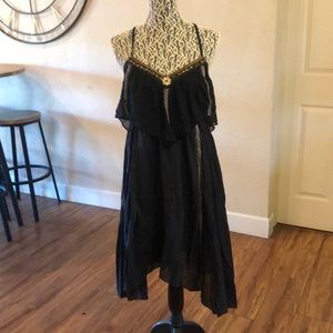 Free people embroidered midi dress XS